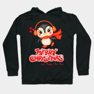 Cute Cartoon Penguin Christmas Hoodie